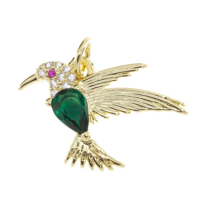 Pendentif Colibri en Or avec CZ pour Collier, Bracelet CPG672 pour la vente par Jewel Pledge