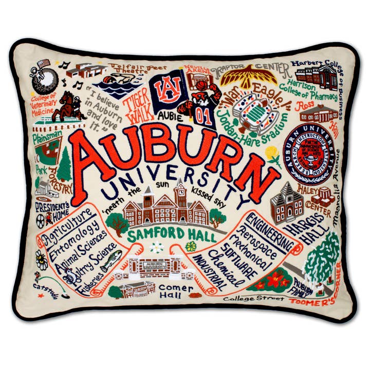 Auburn University Collegiate Embroidered Pillow for wholesale by catstudio