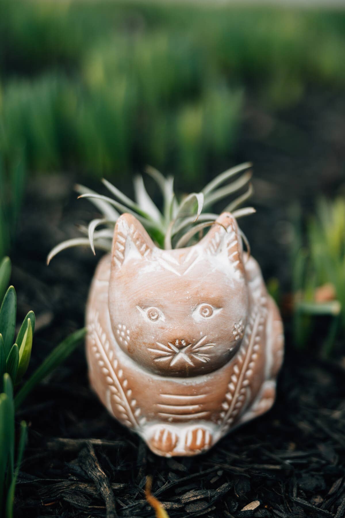 Ten Thousand Villages - Wholesale Plant Pot - Crouching Cat Planter1