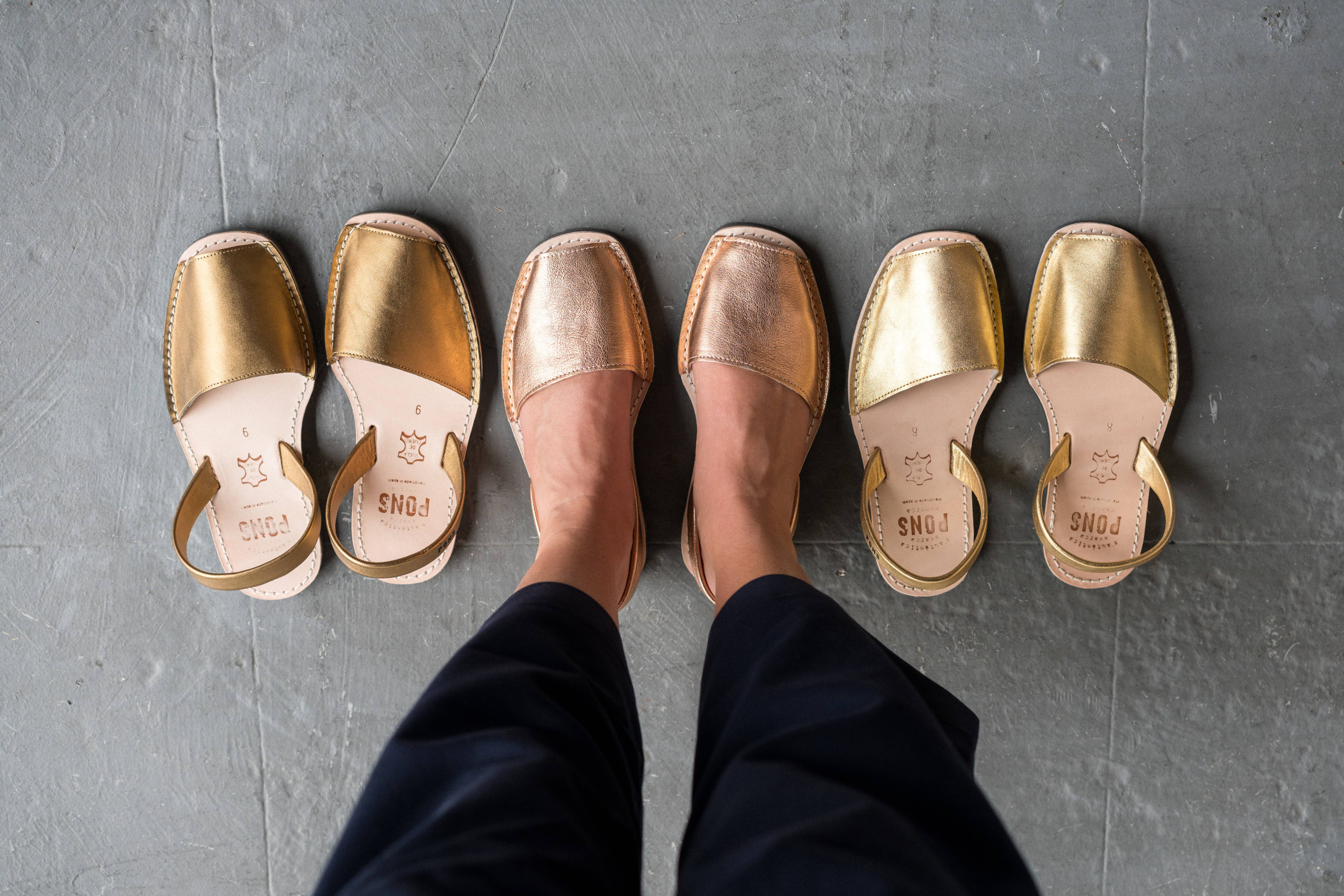 Pons - Wholesale Sandals - Women's - Pons Shoes - Classic Metallic - Gold7