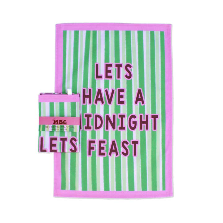 Lets Have A Midnight Feast Tea Towel for wholesale by Maddison Ball Creative