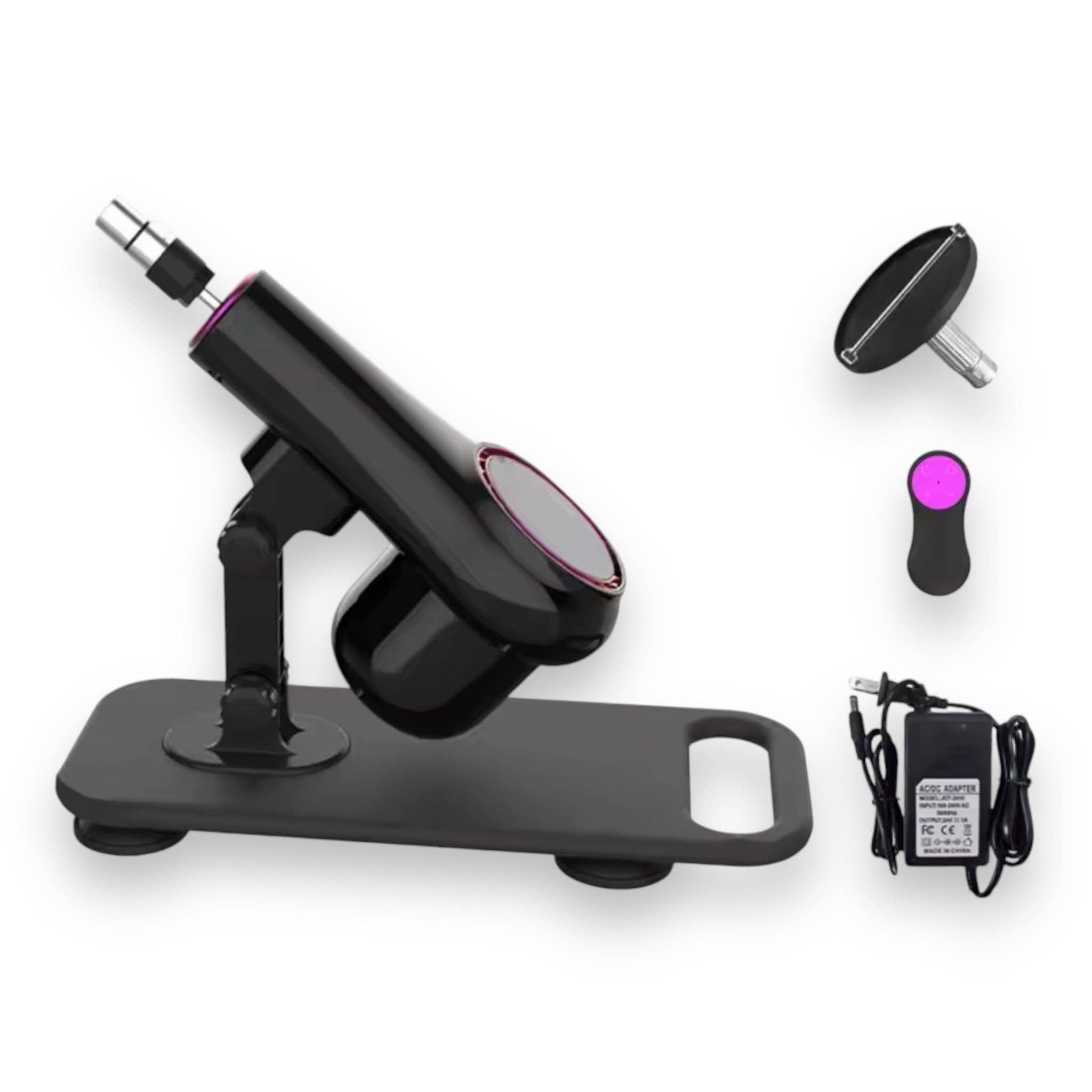 Kinky Pleasure - Wholesale Sex Toy - Kinky Pleasure - AX107 - Fuck Machine with Crystal Dildo Attachment - Remote Control - Includes 2 Attachments15