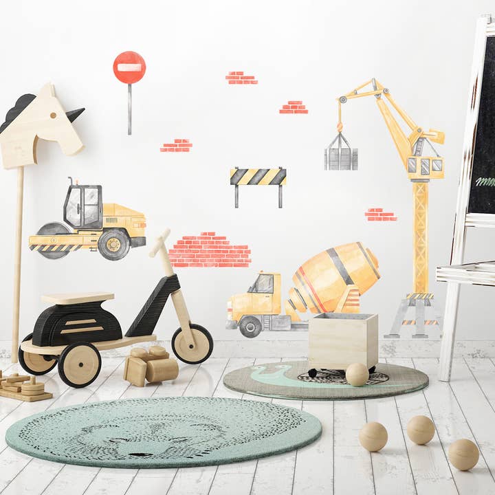 Väggdekal | Konstruktion Set I Gul för wholesale av Pastelowe Love - wall sticker & wallpaper co.