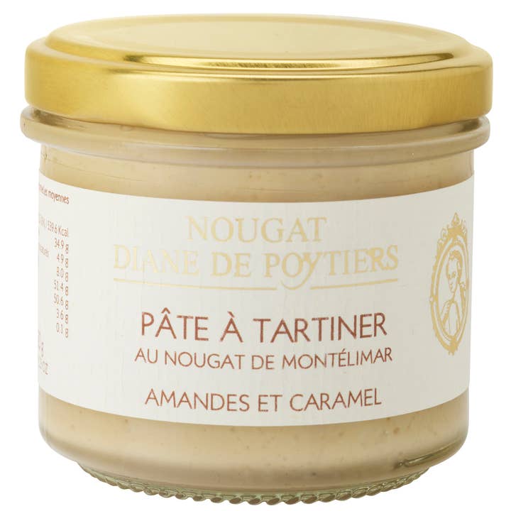 Almond & Caramel spread 120 g for wholesale by Nougat Diane De Poytiers