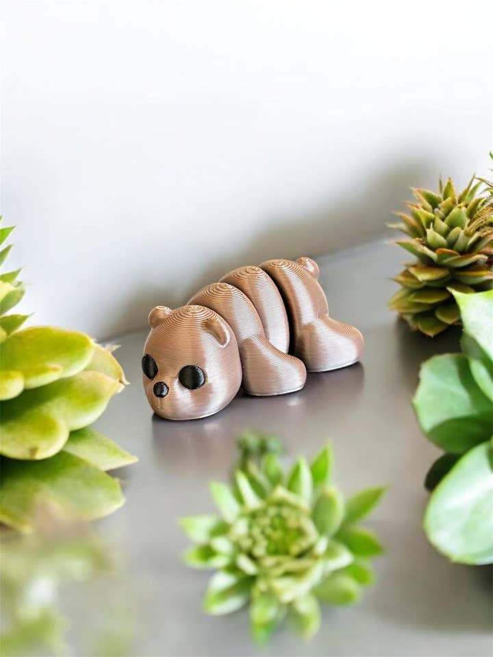 Mini-Braunbär-Fidget-Figur 3D-gedruckt für den Großhandel von 3D in Paradise