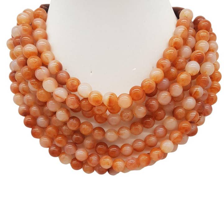 anbfashion - Wholesale Beaded/Pearl Necklace - *BEST* NEW CHUNKY BEADED LAYERED MAGNETIC NECKLACE