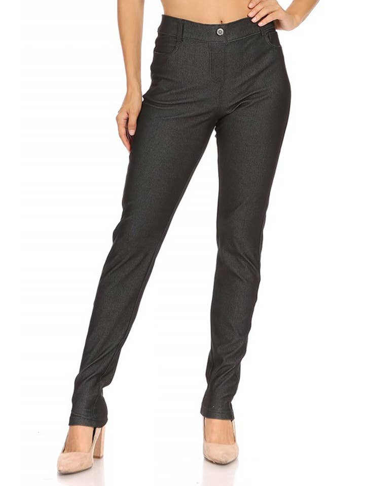 MOA COLLECTION - Wholesale Pants - Women's - Women's Casual Comfy Slim Pocket Jeggings Jeans Pants
