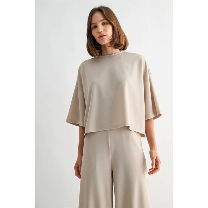 CROP BOXY KNIT TOP for wholesale by FUN2FUN