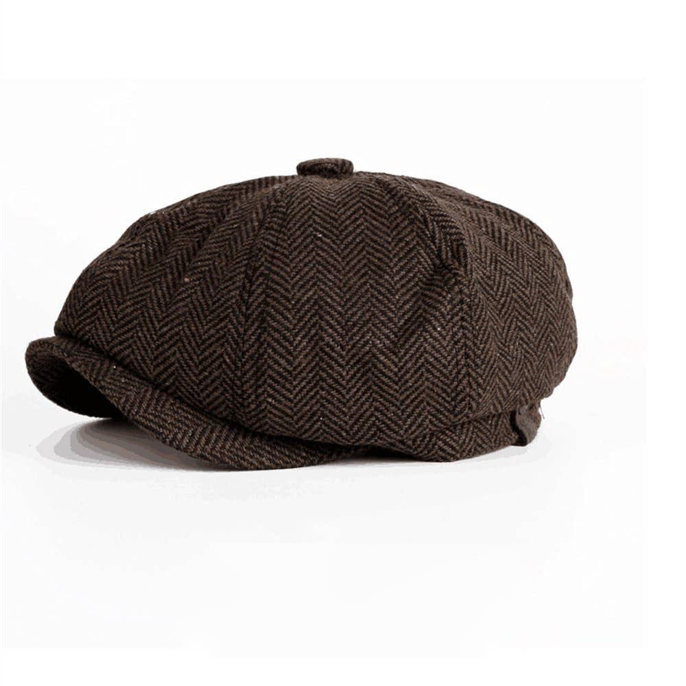 Syrrios Gifts LLC - Wholesale Newsboy/Schoolboy Hat - Men's - Peaky Blinders Hat Newsboy Flat Cap Herringbone Baker Boy1
