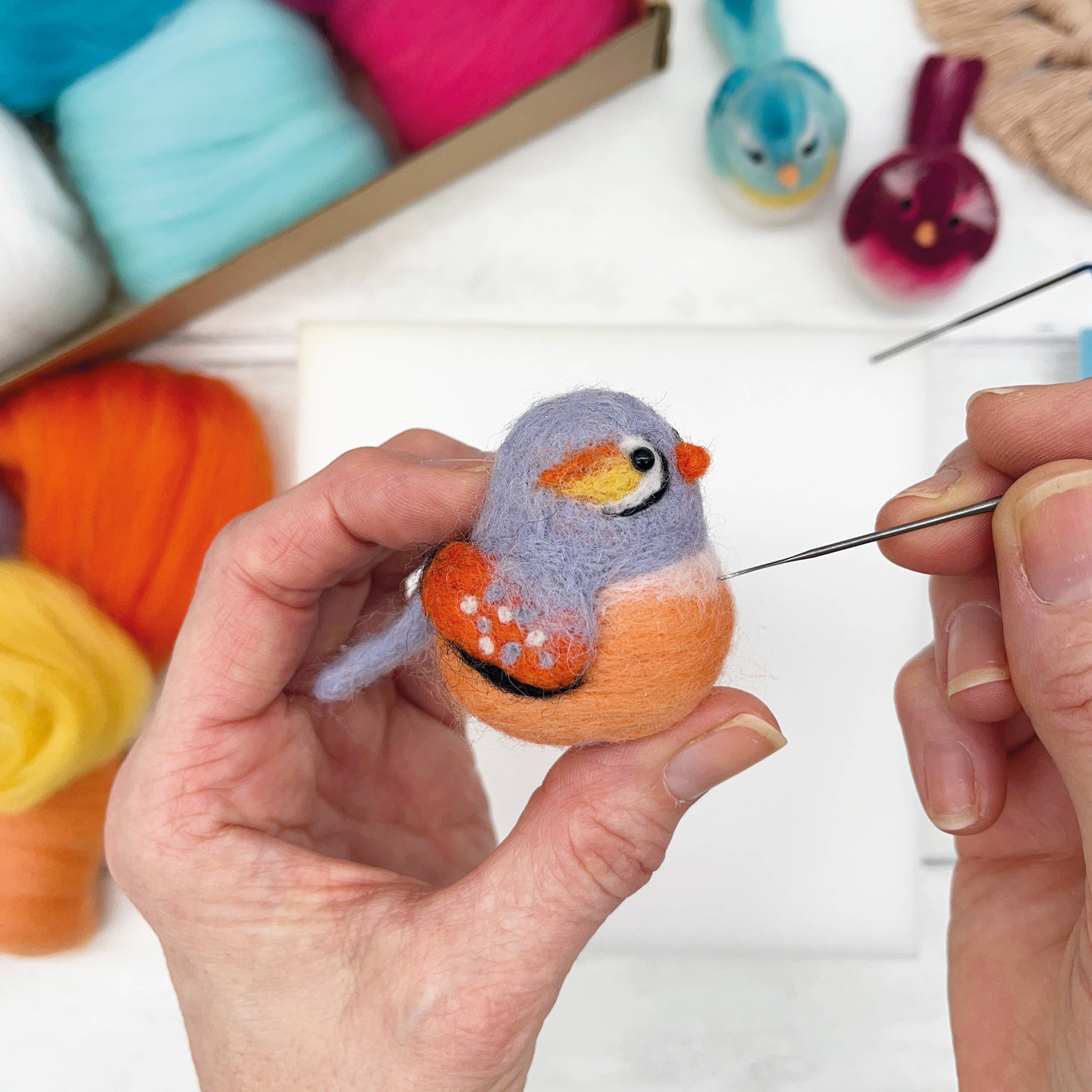 Bergin & Bath – wholesale Craft sewing kit – Needle Felting Kit, Baby Birds2