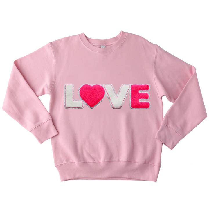 Chenille Neon Love Sweatshirt for wholesale by Sparkle Sisters by Couture Clips