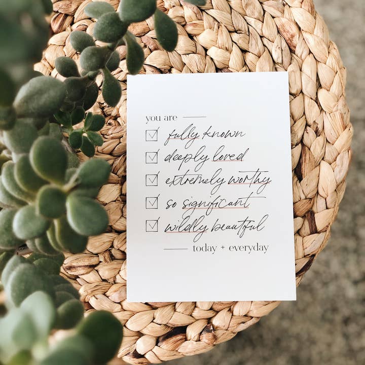 The Anastasia Co - Wholesale Art Print - You are Checklist Art Print1