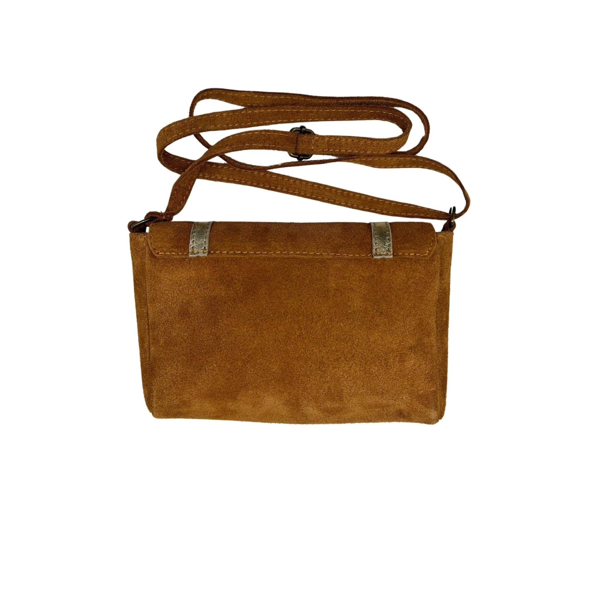 Louisa lee - Wholesale Crossbody Bag - Women's - PAULETTE SUEDE LEATHER SATCHEL BAG7