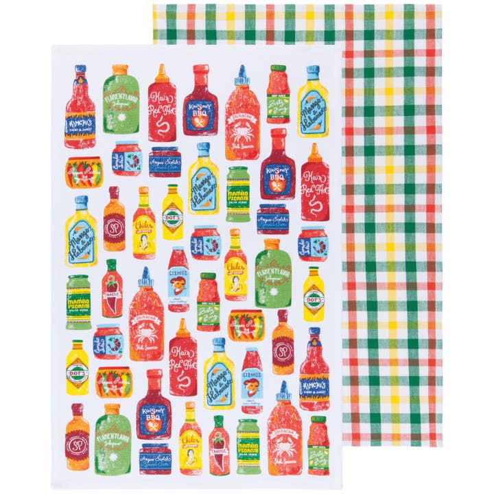 Hot Sauce Dishtowels Set of 2 for wholesale by Now Designs by Danica