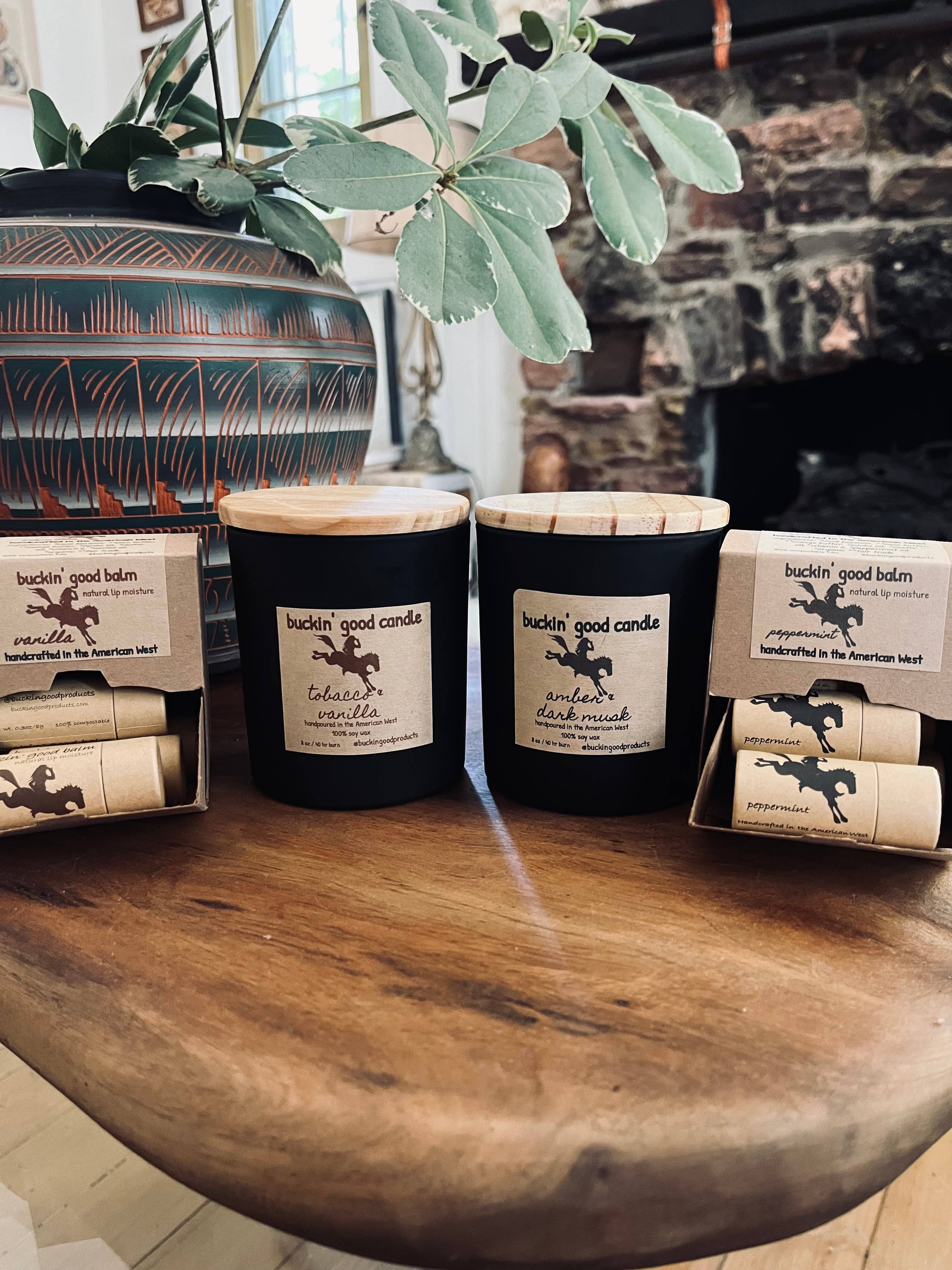 buckin’ good products - Wholesale Jar/Filled Candle - Candle Tobacco + Vanilla Ceramic (western decor)3