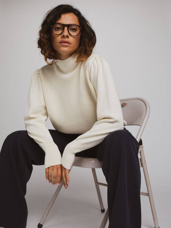 Pulóver Léo en ecru de nueva temporada para venta al por mayor de Elise Chalmin