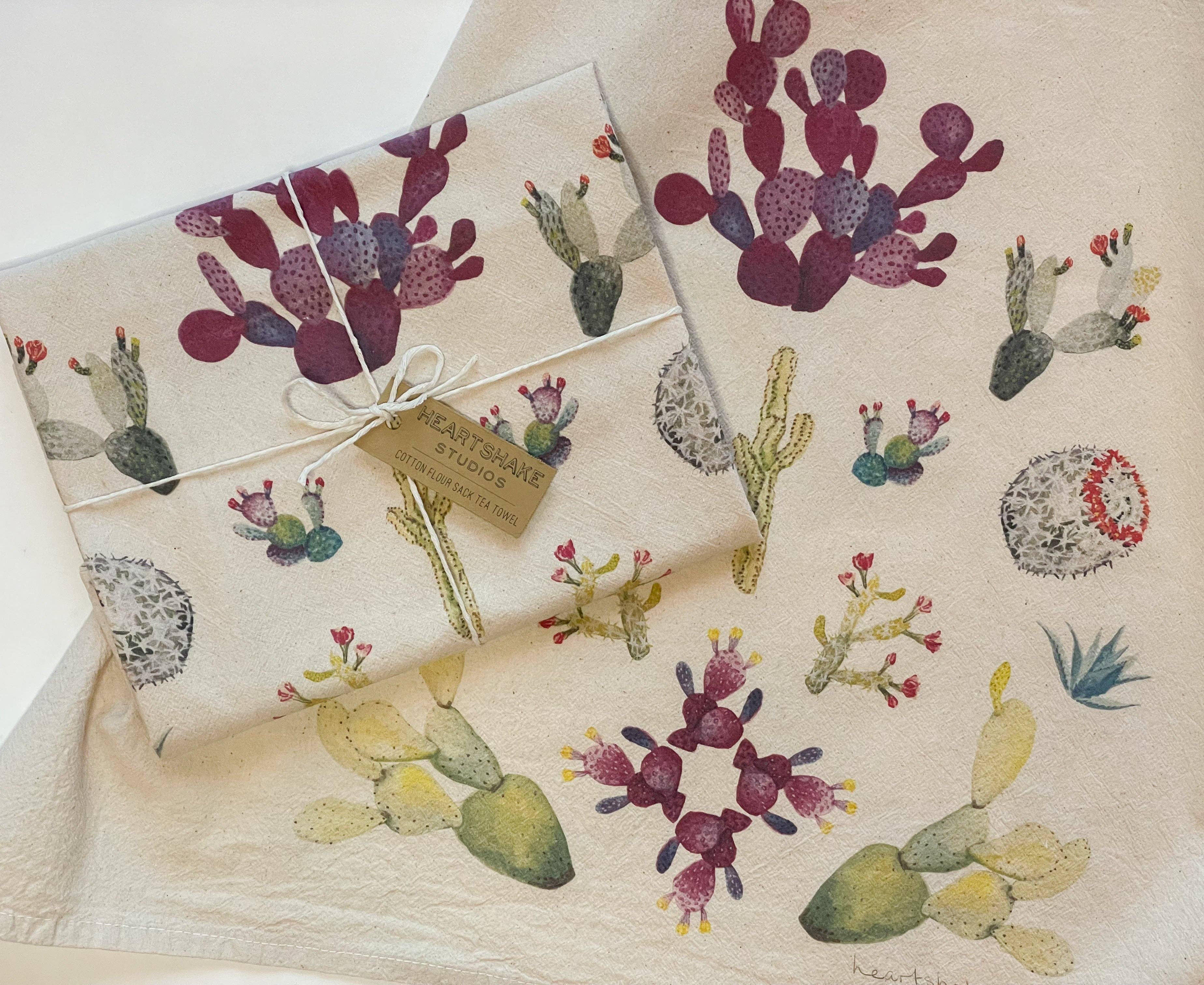 Heartshake Studios - Vendita all'ingrosso Strofinacci - Strofinaccio da tè Purple Cactus2