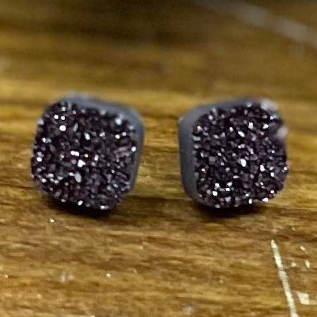 LC Designs - Wholesale Stud/Post Earrings - Chocolate Stone Stud Earrings0