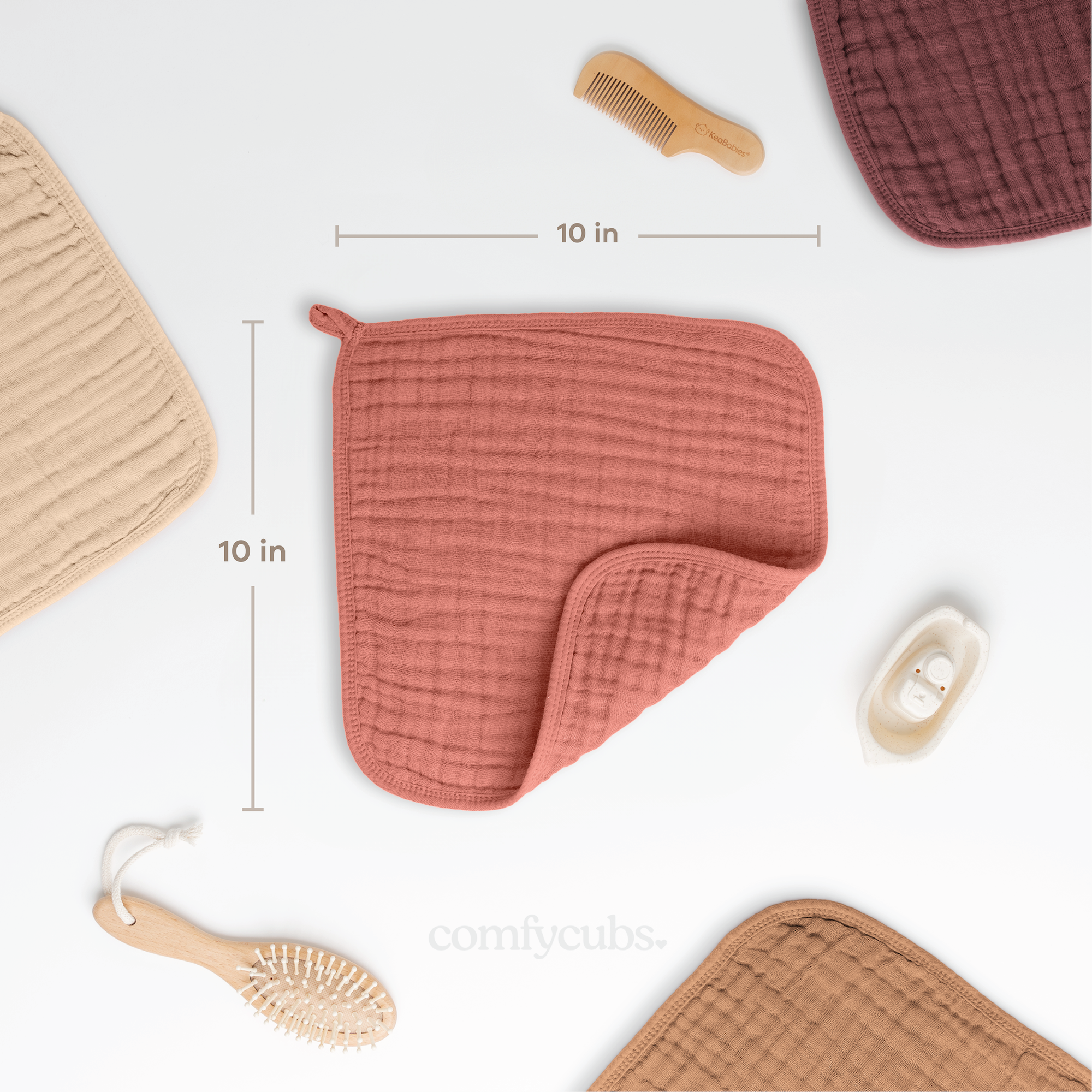 Comfy Cubs – wholesale Wash cloth – Child & baby – Muslin Baby Washcloths, Soft 10"x10" Cotton by Comfy Cubs121