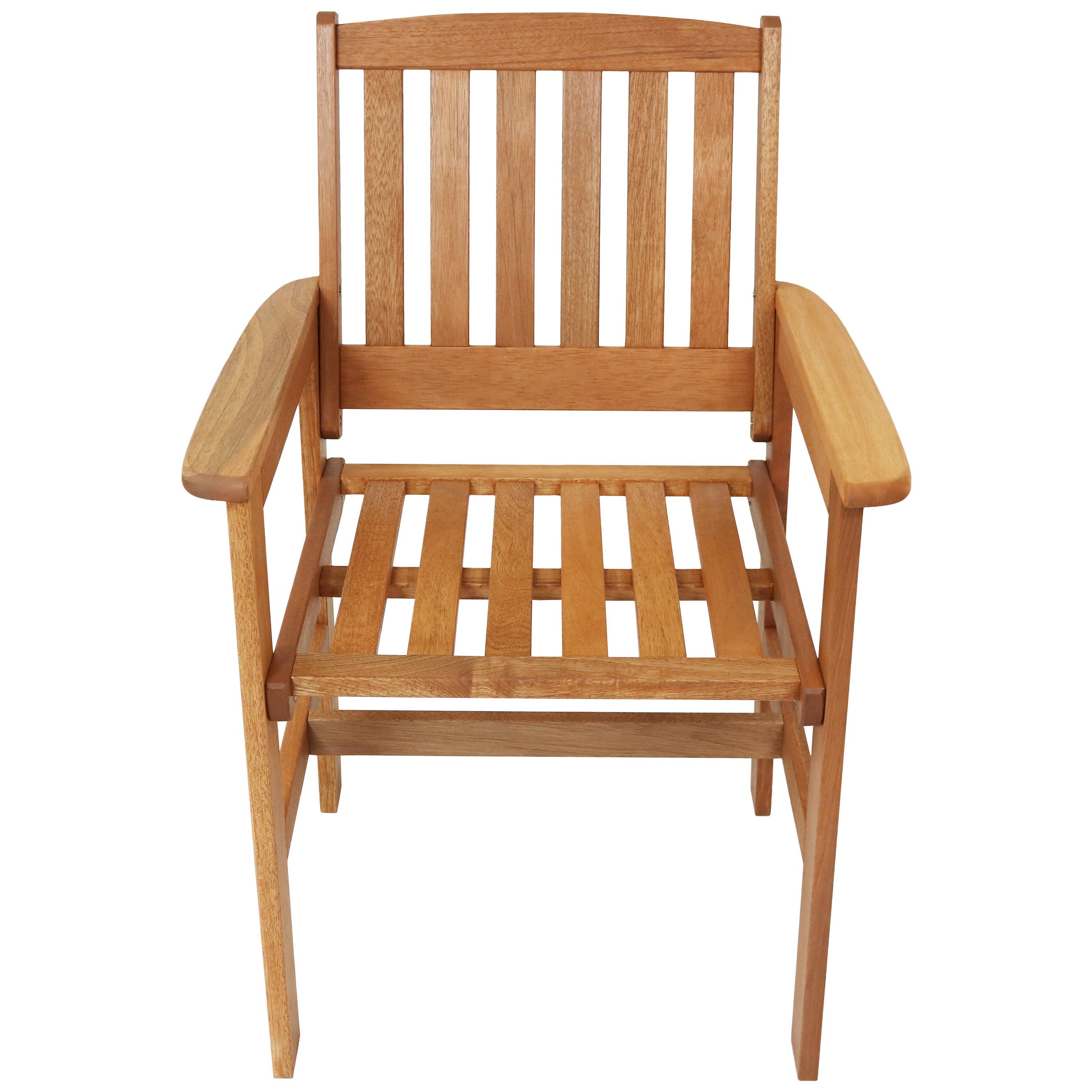 Sunnydaze Decor - Wholesale Patio Set - Meranti Wood 3-Piece Patio Conversation Set with 2 Chairs7