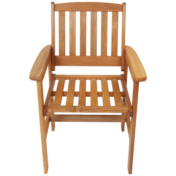 Sunnydaze Decor - Wholesale Patio Set - Meranti Wood 3-Piece Patio Conversation Set with 2 Chairs7