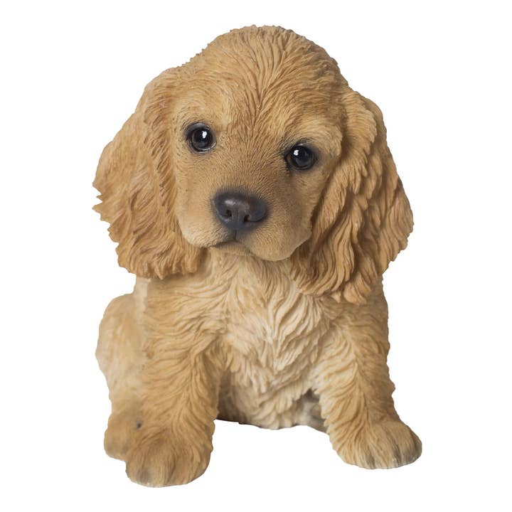 Hi-Line Gift Ltd. - Wholesale Decorative Figurine - Cream-Coloured Cocker Spaniel Statue