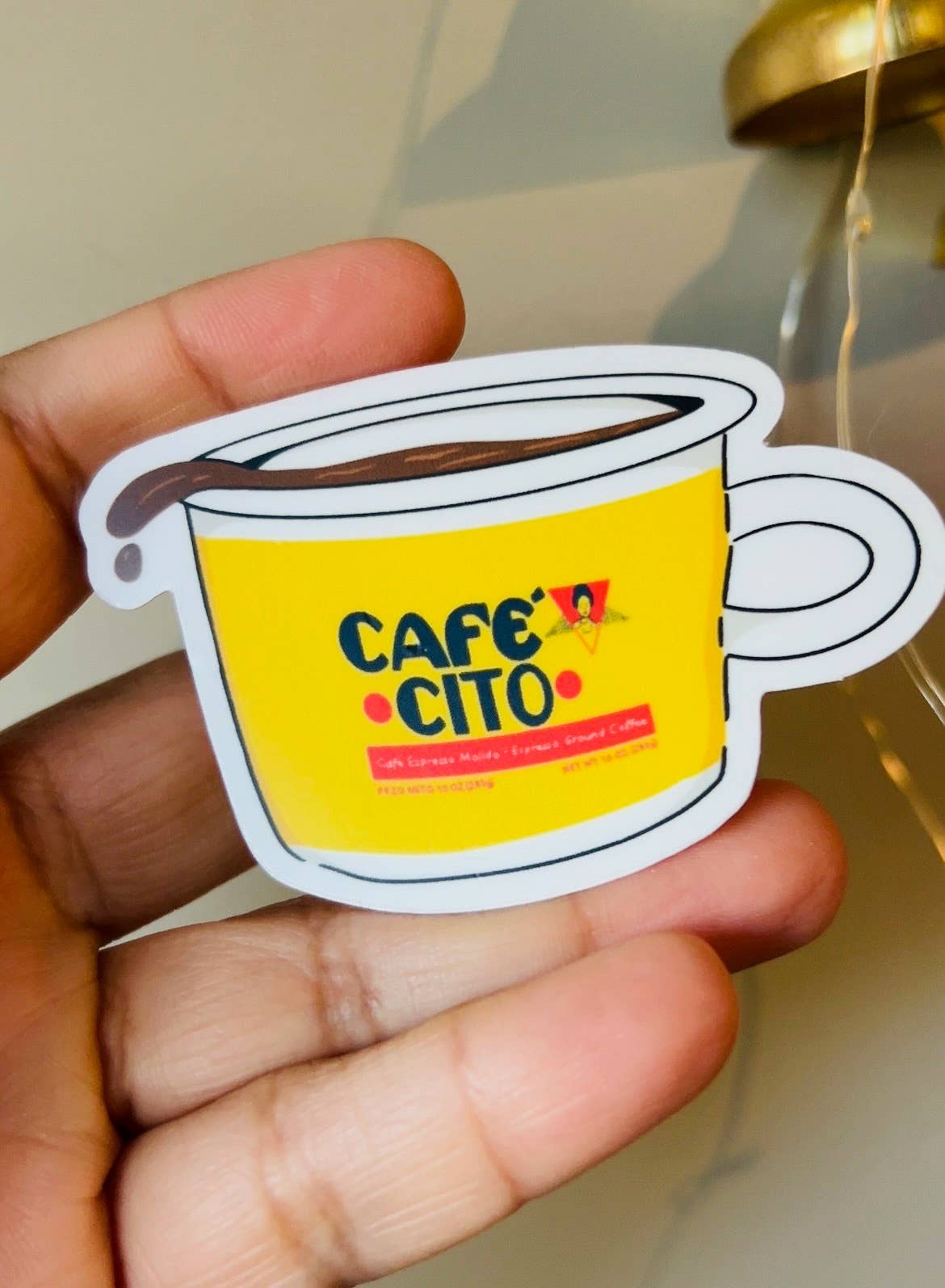 Fanesha Fabre - Wholesale Sticker - Cafecito Cup Vinyl Sticker – Latin Coffee Art0
