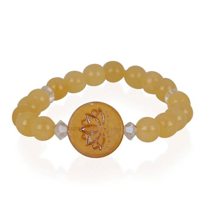 Yellow Calcite Lotus Bracelet for wholesale by Sacred Celebrations
