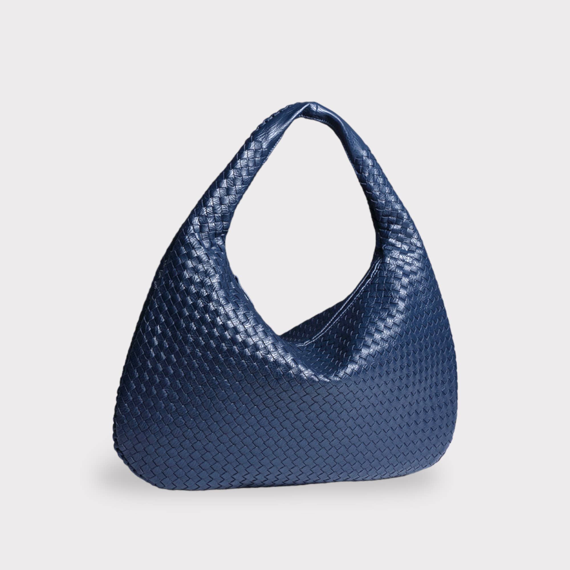 Sook Stainable - Wholesale Shoulder Bag - Women's - Big Size Vegan Leather Woven Tote Shoulder Bag7