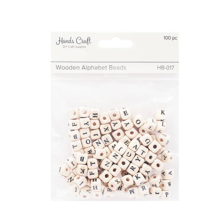 Angels Craft – wholesale Beads – Wooden Alphabet Beads, 8mm 100ct