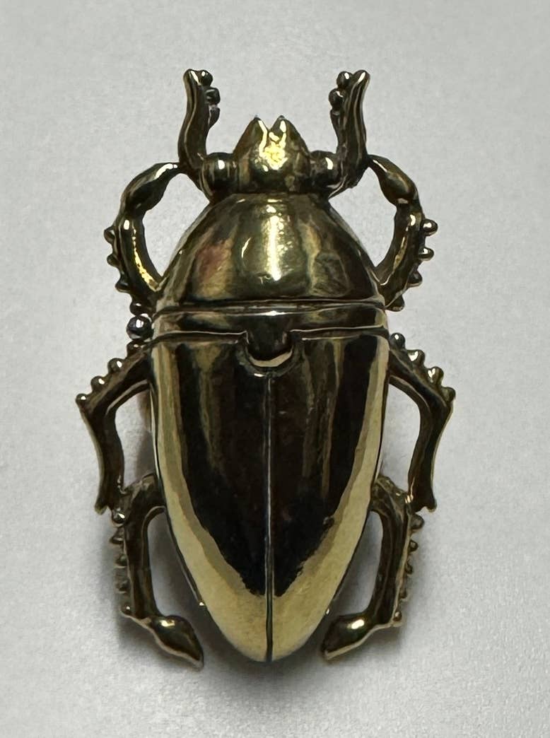 The Curator - Wholesale Band/Stacked Ring - Large Brass Scarab Ring