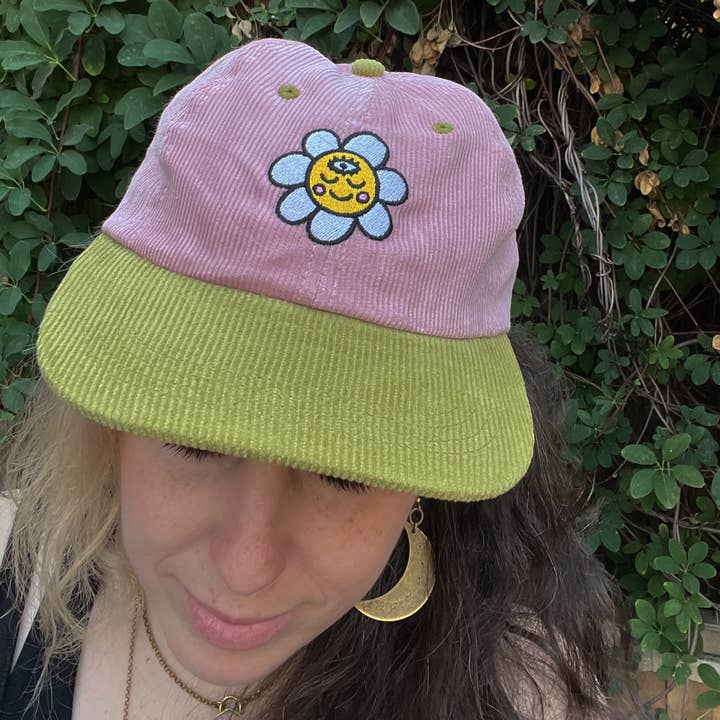 Wokeface - Wholesale Baseball Cap - Unisex - Hat - Daisy Face Corduroy4
