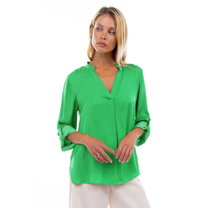 Naked Zebra - Wholesale Blouse - Women's - Collar Band Blouse
