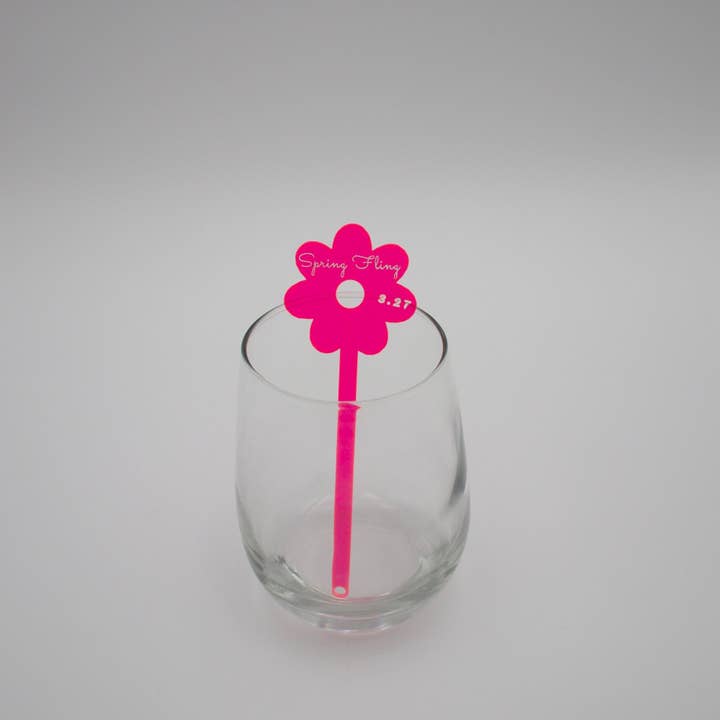 Ame Rain Designs - Wholesale Drink Stirrer - Set of 12 Daisy Drink Stirrers