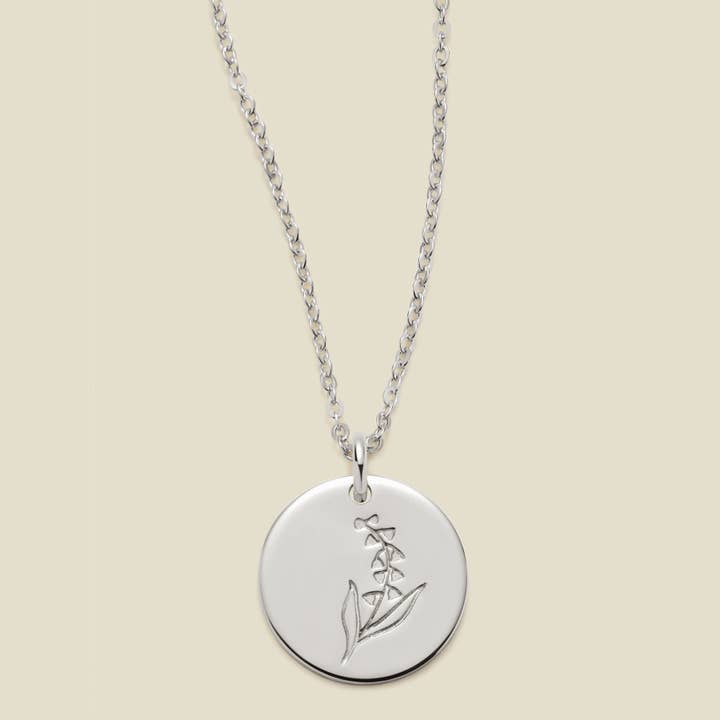 Made By Mary - Wholesale Pendant/Charm Necklace - Birth Flower Necklace - 1/2"13