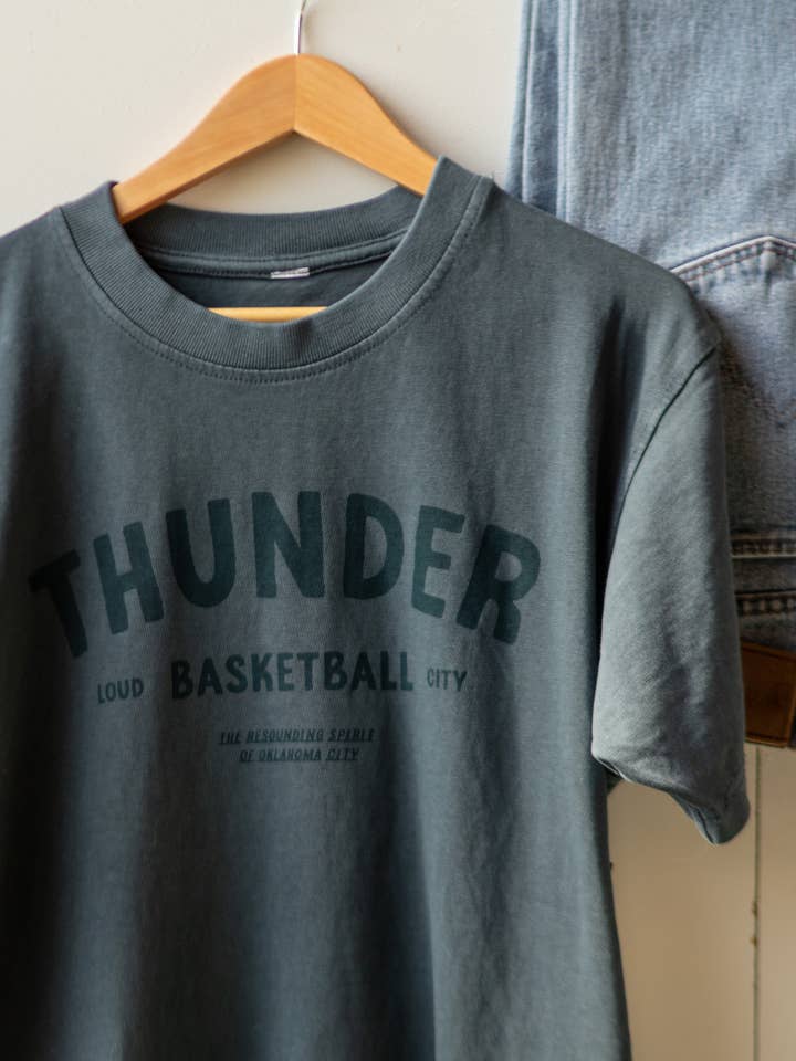 Shop Good - Wholesale Screen Printed T-Shirt - Unisex - Thunder Classic Heavyweight Tee - Oklahoma City Thunder1