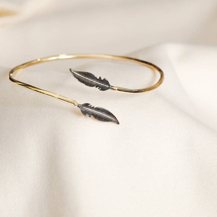 Leaf Bangle Justerbart Armband för wholesale av Gowa Design