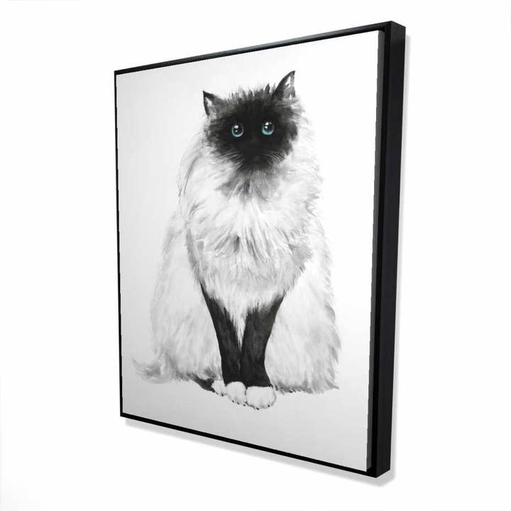 Blåögd Fluffig Siamesisk Katt Canvas | Minimalistiskt Sovrum för wholesale av BEGIN HOME DECOR