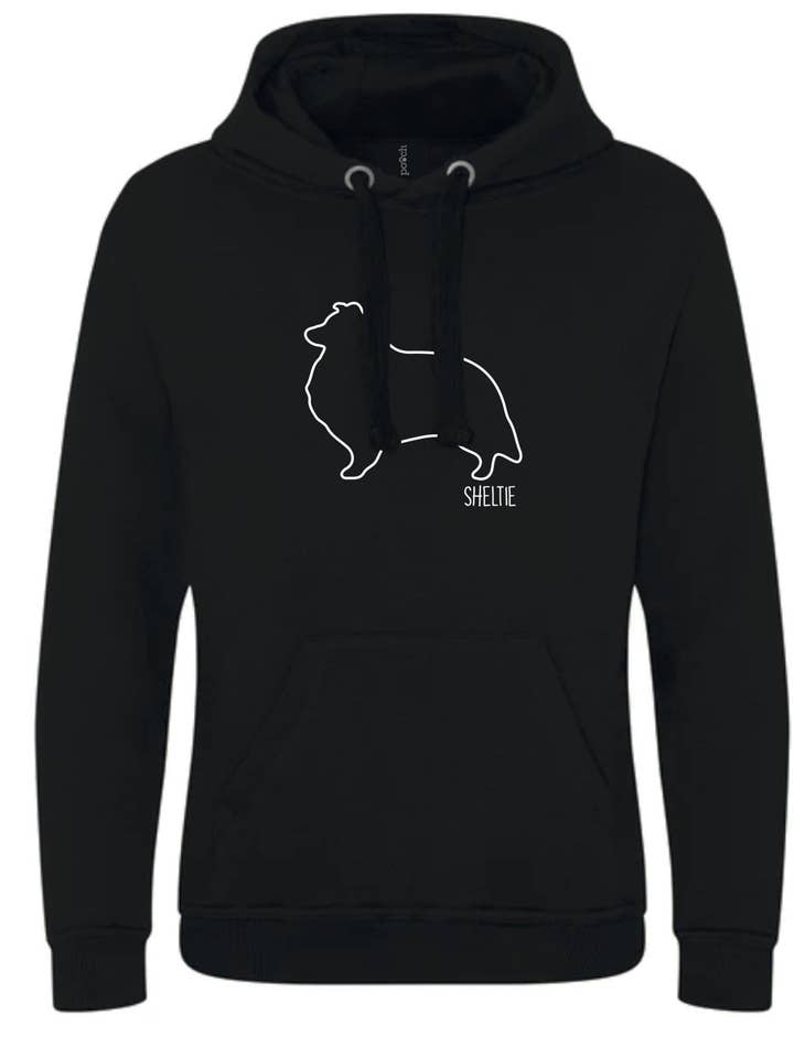 Sheltie kontur Hoodie för wholesale av Pooch