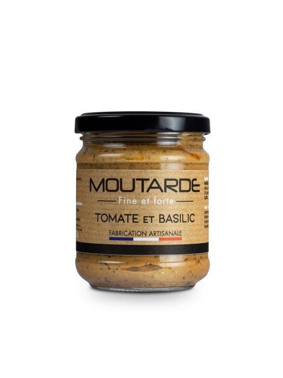 Moutarde fine et forte tomate basilic pour la vente par LA MOUTARDERIE CONFISERIE DE NOUVELLE AQUITAINE