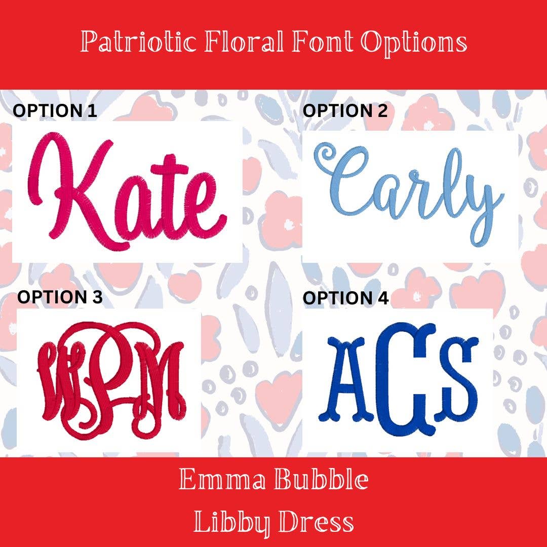 Ruth and Ralph - Wholesale Dress - Kids - Patriotic Floral Pima Libby Dress7