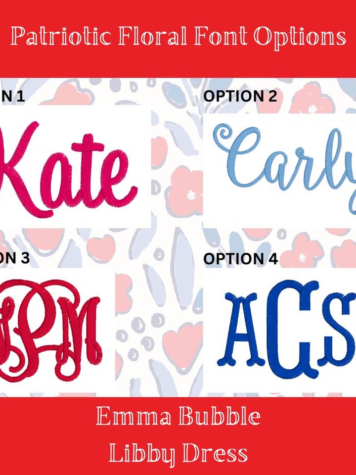 Ruth and Ralph - Wholesale Dress - Kids - Patriotic Floral Pima Libby Dress7