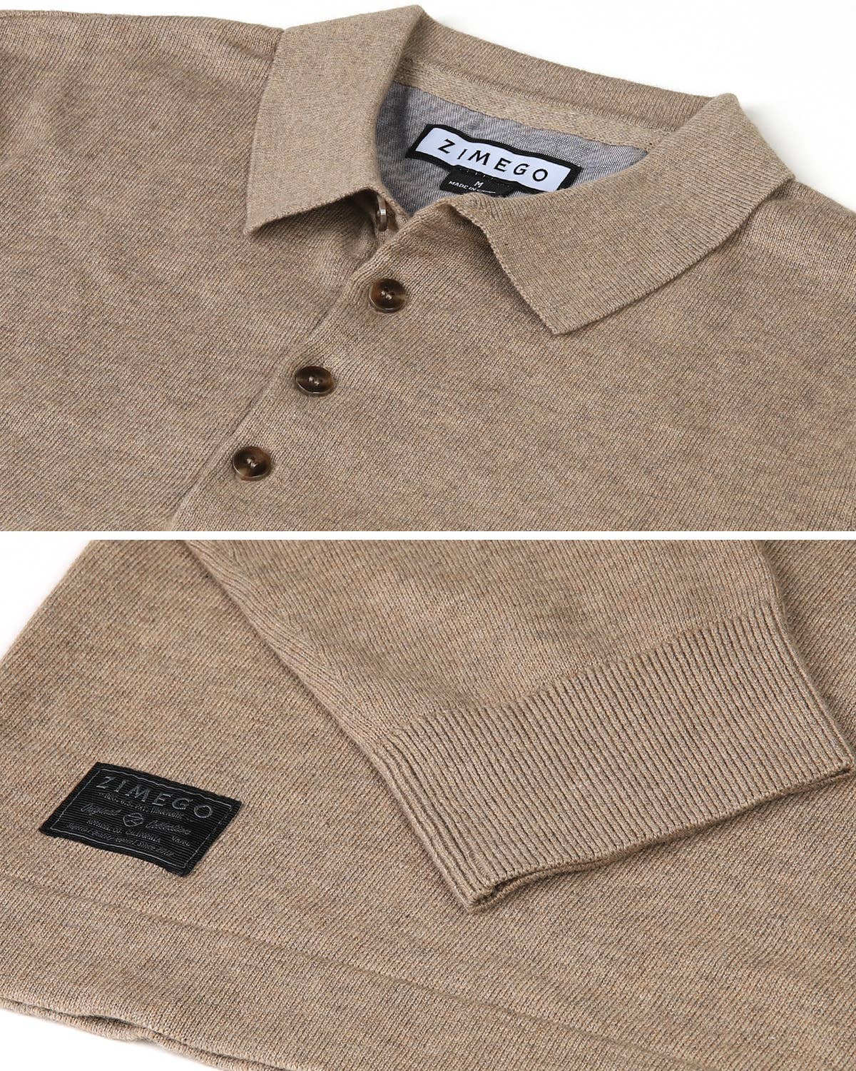 ZIMEGO - Wholesale Polo - Men's - ZGSWT201P - ZIMEGO Men's Polo Sweater Casual Button Pullover10