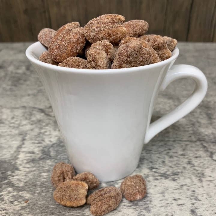 Amaretto Frosted Pecans for wholesale by Pecans.com