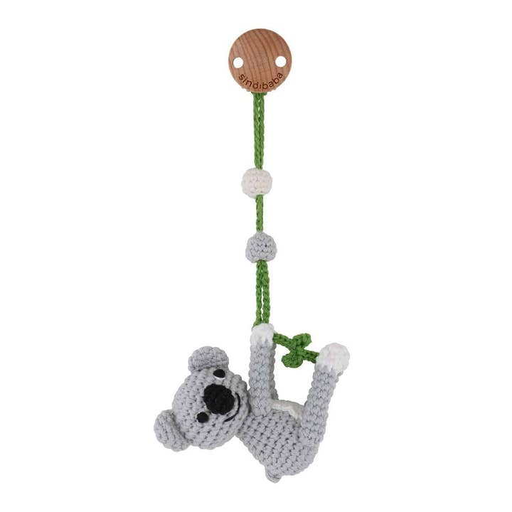 Koala coco crochet bow pendant (organic) for wholesale by SindiBaba