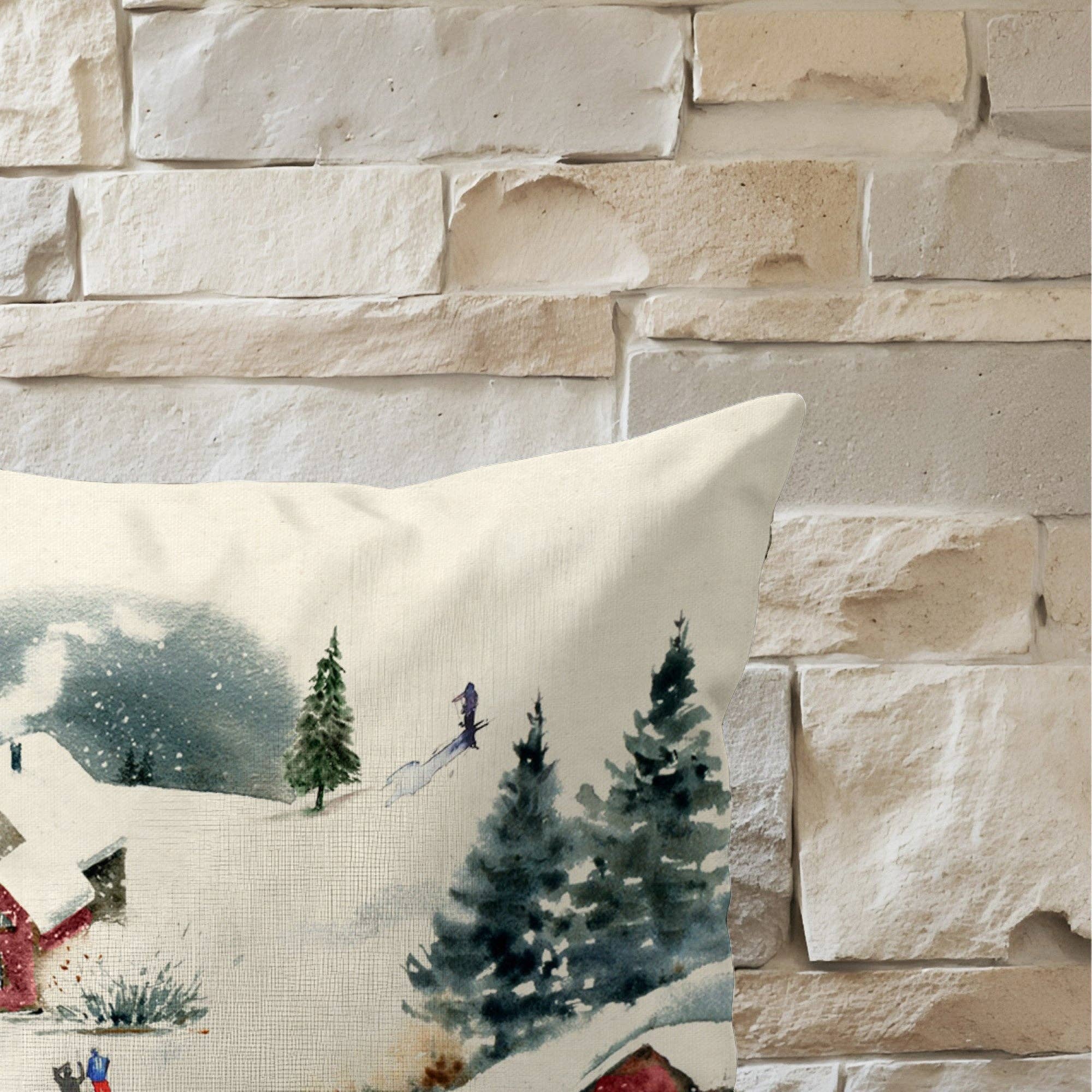 SG HOGAR - Wholesale Chair Cushion - 100% Cotton Cushion Cover Winter Ski 1225 30x50 cm1