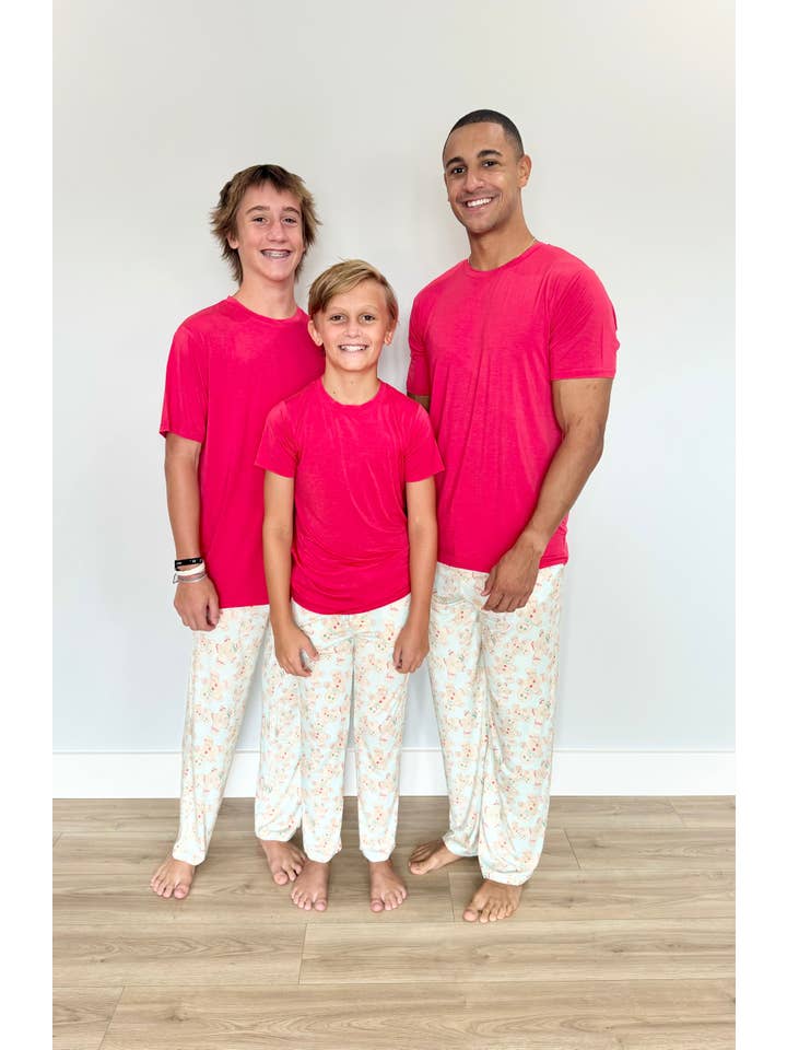 Sweet Bay Clothing - Wholesale Sleepwear Set - Men's - Blue Gingerbread Men's Two Piece Pajama Set
