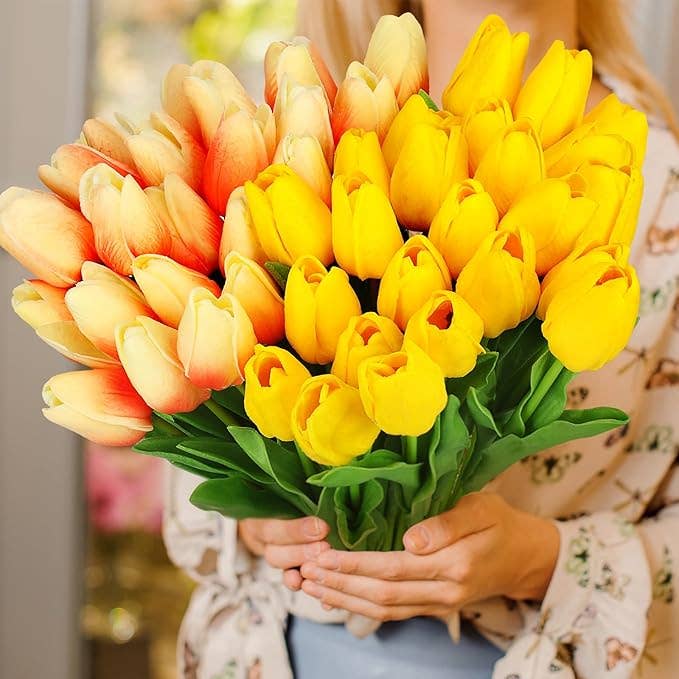 Crover - Wholesale Artificial Flowers - Real Touch Artificial Tulip Flower Gradient3