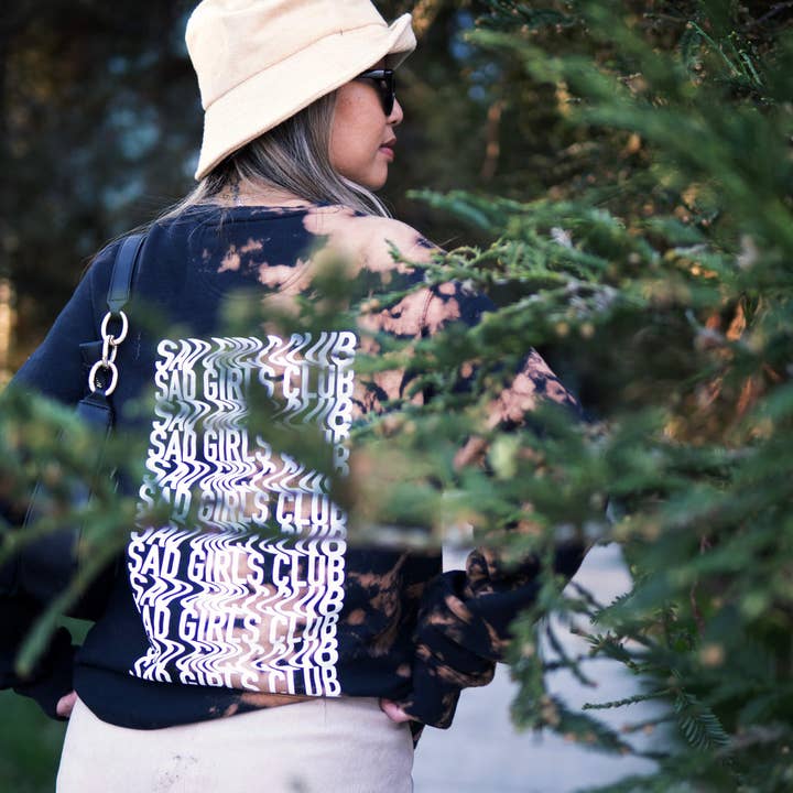 Sad Sad Club - Wholesale Graphic Sweatshirt - Women's - Sad Girls Sweatshirt | Split Bleached2