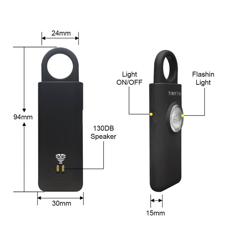 TinyTin - Wholesale Safety Alarm/Gear - TinyTin Personal Safety Alarm - 130 dB Alarm2